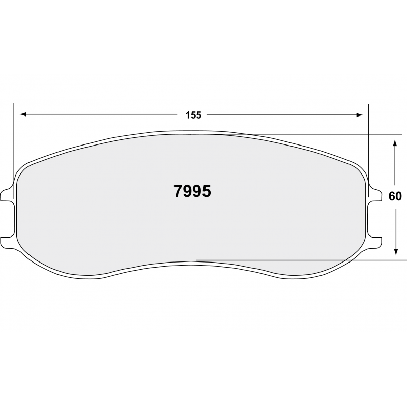 Sprint / medium distance compound with smooth bite. Race brake pads - Porsche ZR95 caliper
front endurance race pad